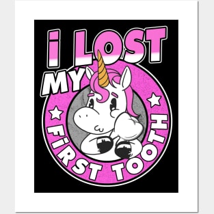 I Lost My First Tooth Tooth Fairy Cute Unicorn Posters and Art